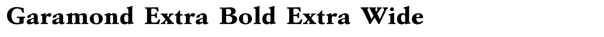 Garamond Extra Bold Extra Wide image